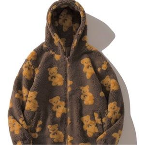 Aelfric Eden over sized teddy bear zip up jacket